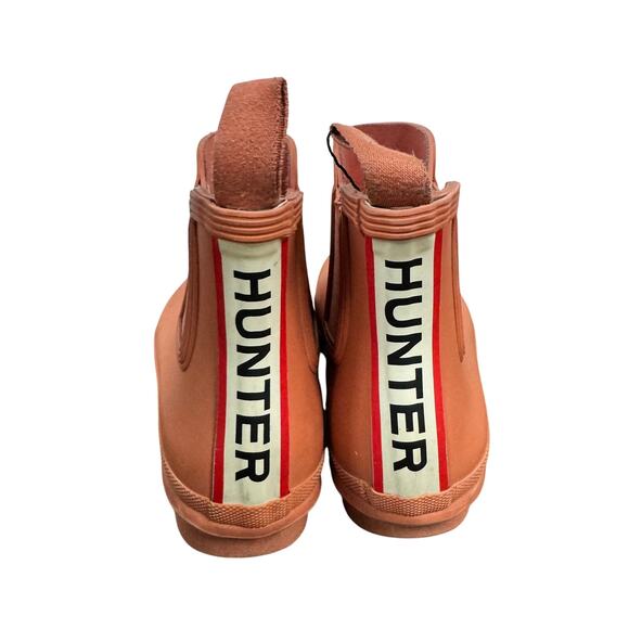 Hunter Original Chelsea Tri Colour Logo Backstrap Rubber Red Flurry - Picture 3 of 5